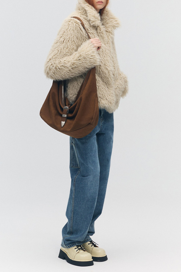 Сумка BELTED HOBO  Коричневый , коричневый, арт. FF047356BR купить в интернет-магазине