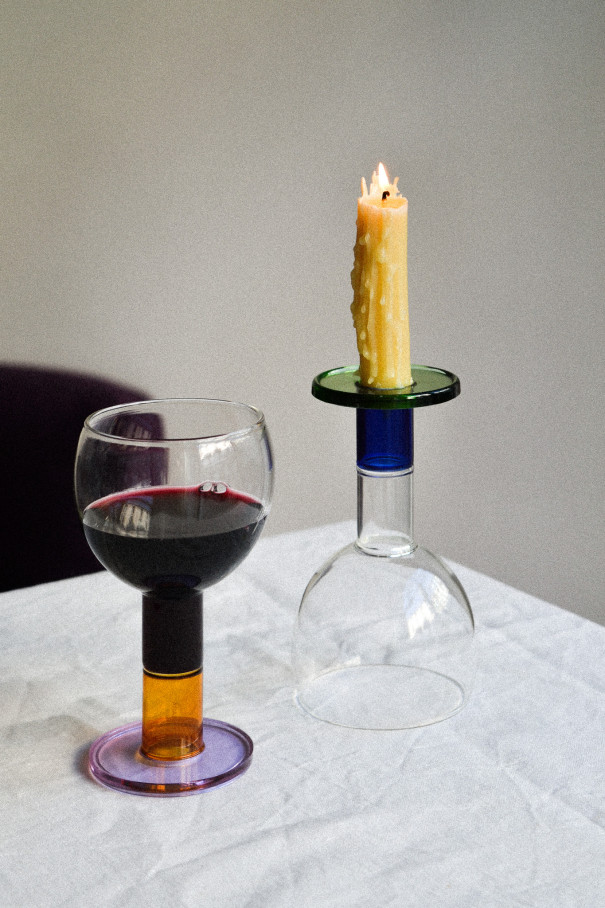 Бокал Wine Candle Glass , мультицвет, арт. TR-WCG-BU-OR-2 купить в интернет-магазине