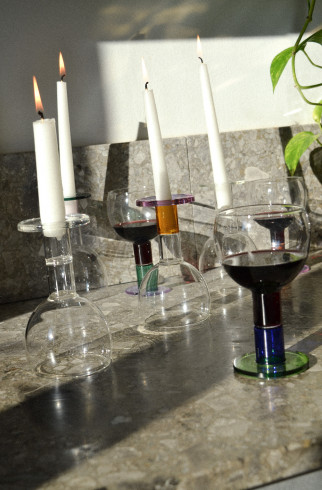 Бокал Wine Candle Glass , Мультицвет, арт. TR-WCG-BU-OR-2 купить в интернет-магазине