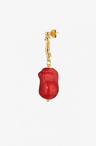 Моносерьга Red Baroque Single Earring , Красный, арт. AM10157 купить в интернет-магазине