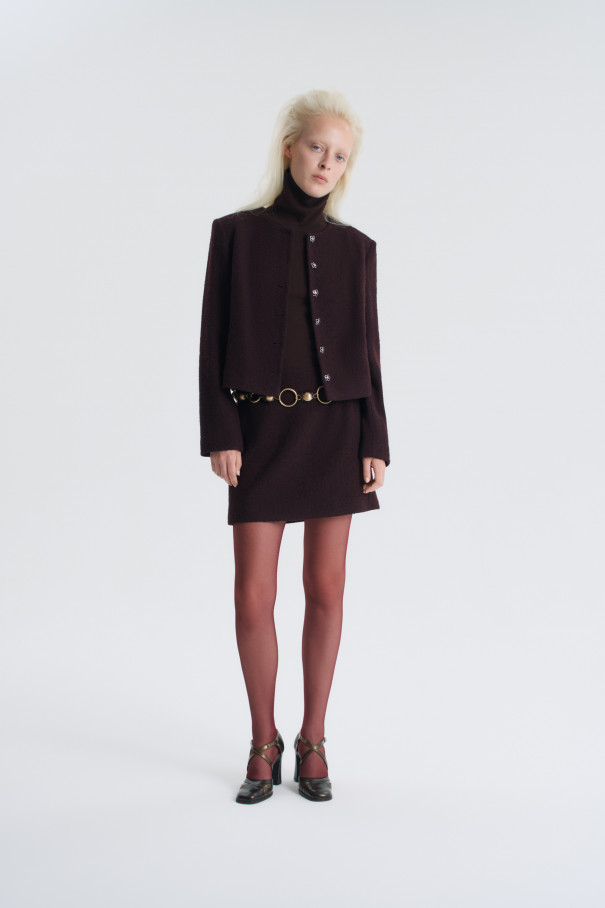 Кроп-жакет Mon petit , бордовый, арт. FR25FW1JC141K200BD купить в интернет-магазине