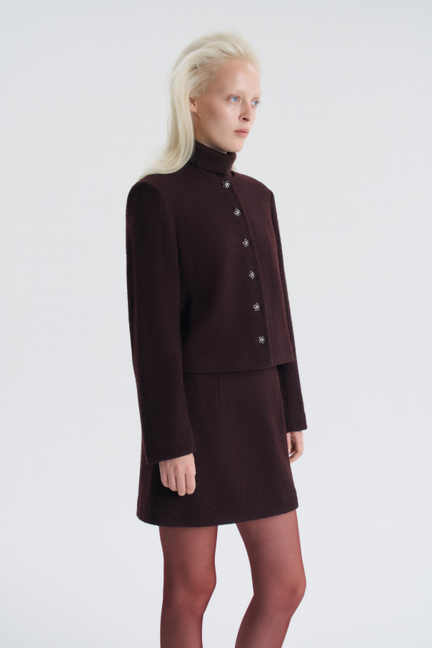 Кроп-жакет Mon petit , бордовый, арт. FR25FW1JC141K200BD купить в интернет-магазине