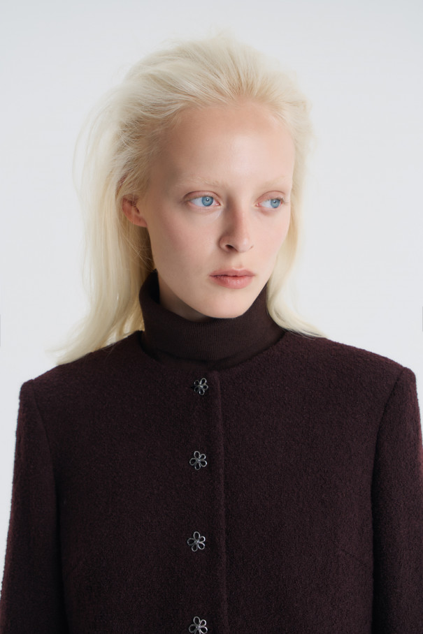 Кроп-жакет Mon petit , бордовый, арт. FR25FW1JC141K200BD купить в интернет-магазине