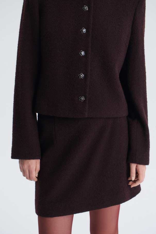 Кроп-жакет Mon petit , бордовый, арт. FR25FW1JC141K200BD купить в интернет-магазине