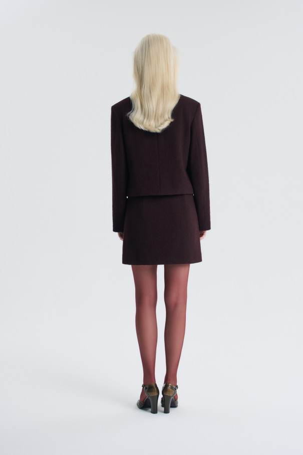 Кроп-жакет Mon petit , бордовый, арт. FR25FW1JC141K200BD купить в интернет-магазине