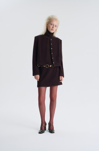 Кроп-жакет Mon petit , Бордовый, арт. FR25FW1JC141K200BD купить в интернет-магазине