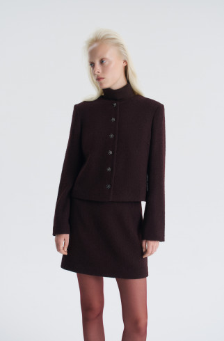 Кроп-жакет Mon petit , Бордовый, арт. FR25FW1JC141K200BD купить в интернет-магазине