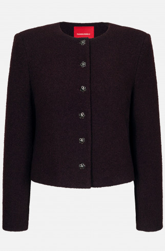 Кроп-жакет Mon petit , Бордовый, арт. FR25FW1JC141K200BD купить в интернет-магазине