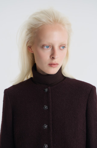 Кроп-жакет Mon petit , Бордовый, арт. FR25FW1JC141K200BD купить в интернет-магазине