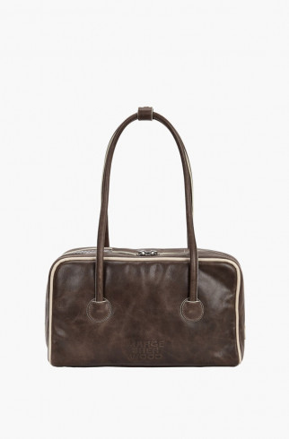 Сумка SOFT BOSTON (PIPING) , Коричневый, арт. FF046880BR купить в интернет-магазине