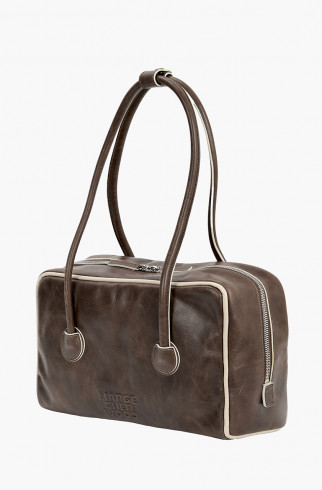 Сумка SOFT BOSTON (PIPING) , Коричневый, арт. FF046880BR купить в интернет-магазине