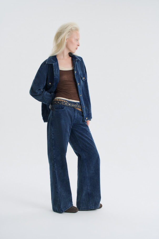 Брюки Mon loulou , синий, арт. FR26FW1DJ100K500BU купить в интернет-магазине