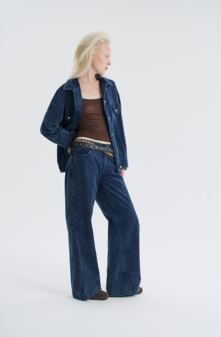 Брюки Mon loulou , Синий, арт. FR26FW1DJ100K500BU купить в интернет-магазине
