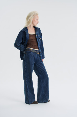 Брюки Mon loulou , Синий, арт. FR26FW1DJ100K500BU купить в интернет-магазине