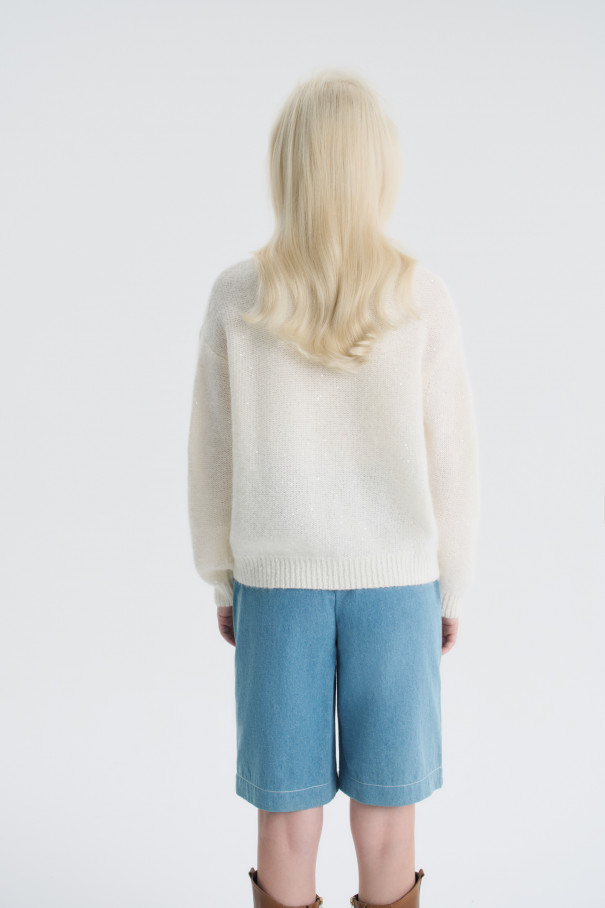 Кардиган с пайетками Pumpkin , молочный, арт. FR26AW4CR40ZPK200ML купить в интернет-магазине