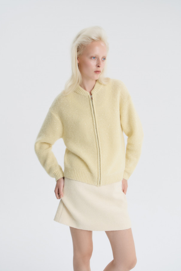 Кардиган с пайетками Pumpkin , желтый, арт. FR26AW4CR40ZPK200YL купить в интернет-магазине