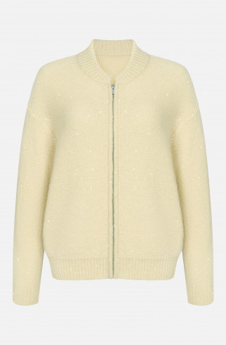 Кардиган с пайетками Pumpkin , Желтый, арт. FR26AW4CR40ZPK200YL купить в интернет-магазине Кардиган с пайетками Pumpkin , Желтый, арт. FR26AW4CR40ZPK200YL купить в интернет-магазине