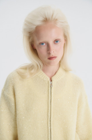 Кардиган с пайетками Pumpkin , Желтый, арт. FR26AW4CR40ZPK200YL купить в интернет-магазине Кардиган с пайетками Pumpkin , Желтый, арт. FR26AW4CR40ZPK200YL купить в интернет-магазине