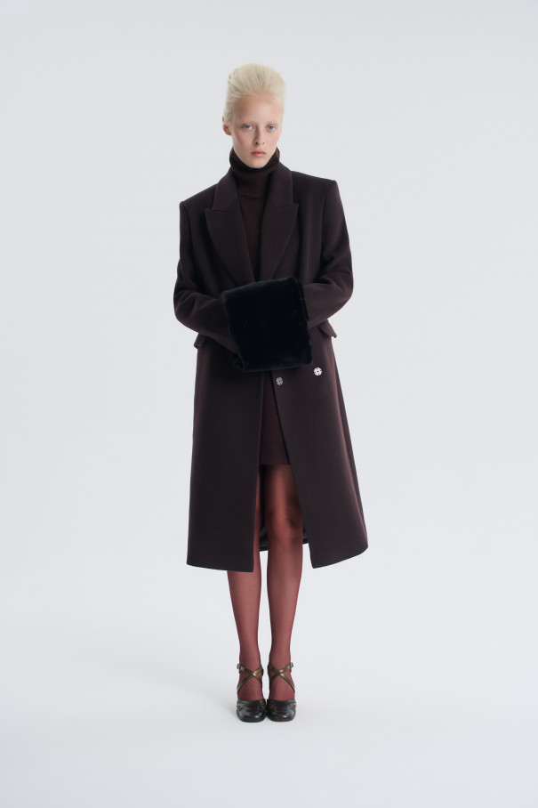 Пальто Mon trésor , коричневый, арт. FR25FW1CT430W120BR купить в интернет-магазине