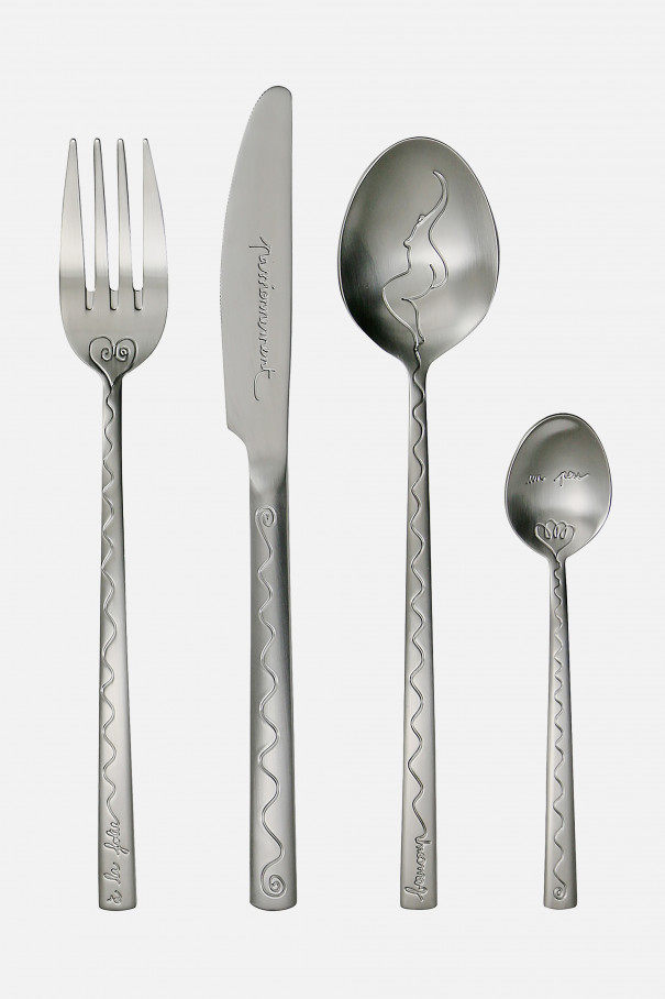 Набор столовых приборов с керамической подставкой Passionnément , мультицвет, арт. 5605244349035 купить в интернет-магазине