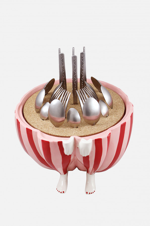 Набор столовых приборов с керамической подставкой Passionnément , мультицвет, арт. 5605244349035 купить в интернет-магазине