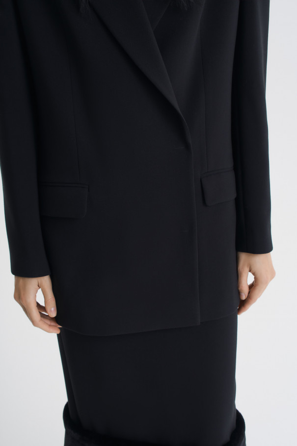 Жакет Mon chéri без меха , черный, арт. FR25AW1JC400K450BL купить в интернет-магазине