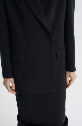 Жакет Mon chéri без меха , Черный, арт. FR25AW1JC400K450BL купить в интернет-магазине