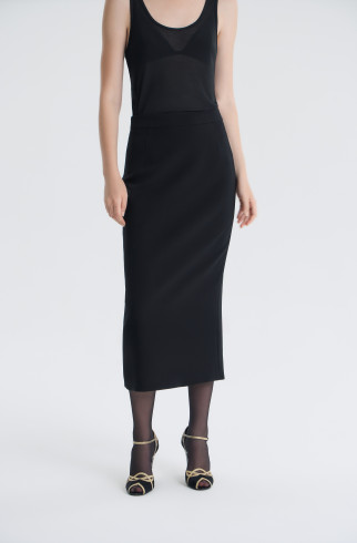 Юбка Ma chérie без меха , Черный, арт. FR25AW1SK020K450BL купить в интернет-магазине