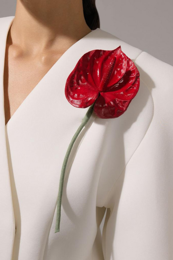 Брошь Антуриум, красный , красный, арт. 22305582 купить в интернет-магазине