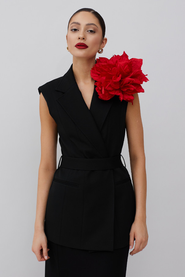 Брошь Pion, красный , красный, арт. 21520021 купить в интернет-магазине