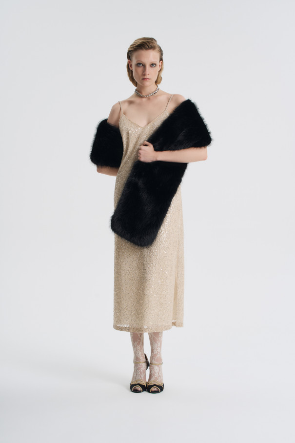 Горжетка меховая , черный, арт. FR26NY1NP00W200BL купить в интернет-магазине