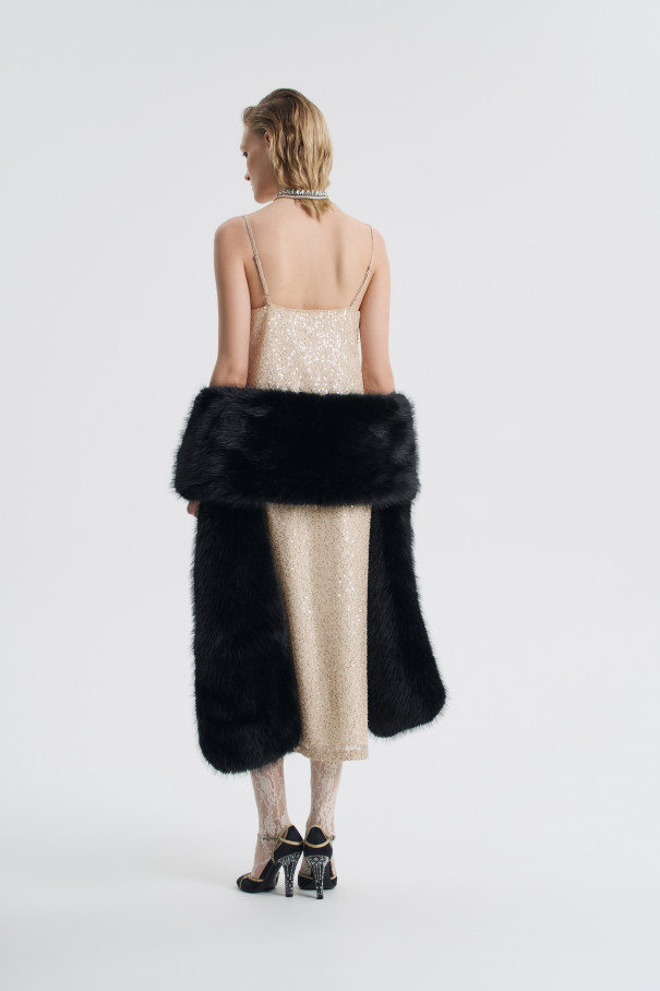 Горжетка меховая , черный, арт. FR26NY1NP00W200BL купить в интернет-магазине