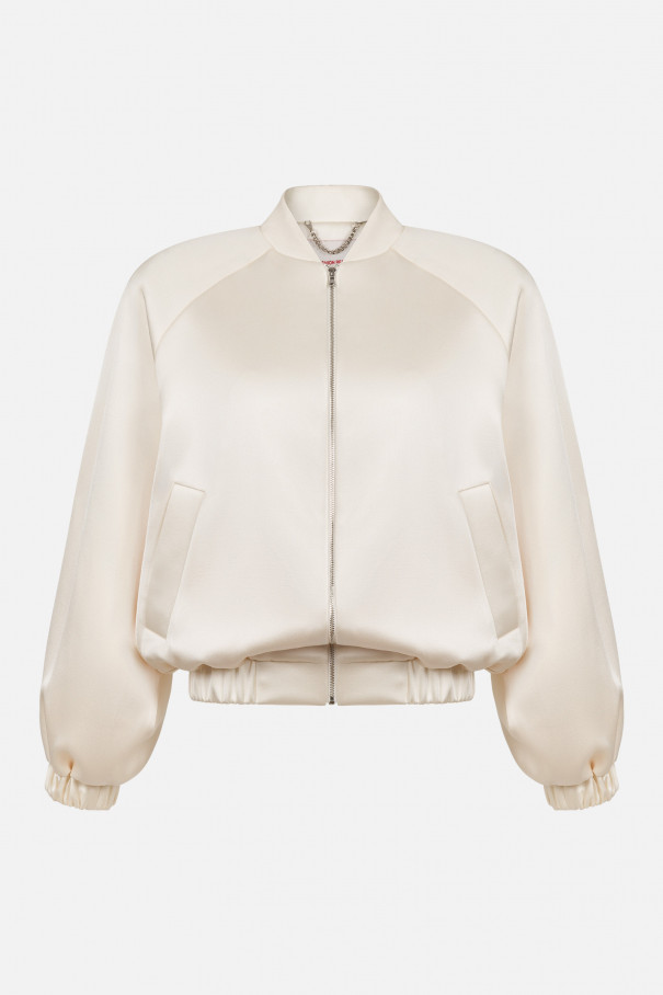 Бомбер оверсайз из тафты , молочный, арт. FR26NY1BM40PCK450ML купить в интернет-магазине