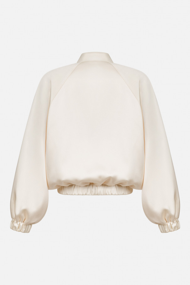 Бомбер оверсайз из тафты , молочный, арт. FR26NY1BM40PCK450ML купить в интернет-магазине