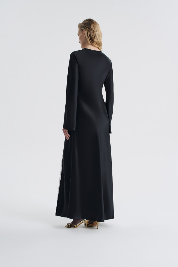 Платье с разрезом и кружевом , черный, арт. FR25FW1DR43LCW540BL купить в интернет-магазине