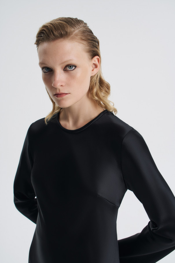 Платье с разрезом и кружевом , черный, арт. FR25FW1DR43LCW540BL купить в интернет-магазине