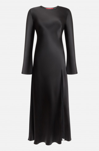 Платье с разрезом и кружевом , Черный, арт. FR25FW1DR43LCW540BL купить в интернет-магазине