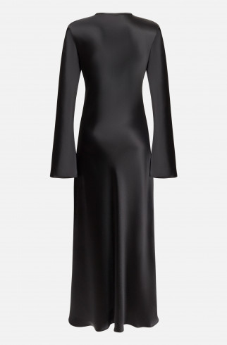 Платье с разрезом и кружевом , Черный, арт. FR25FW1DR43LCW540BL купить в интернет-магазине