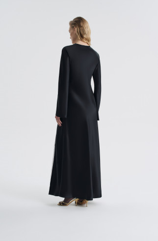 Платье с разрезом и кружевом , Черный, арт. FR25FW1DR43LCW540BL купить в интернет-магазине