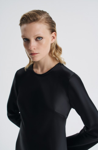 Платье с разрезом и кружевом , Черный, арт. FR25FW1DR43LCW540BL купить в интернет-магазине