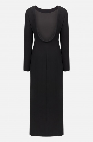 Платье в пол с вырезом на спине , Черный, арт. FR25EV1DR430W210BL купить в интернет-магазине