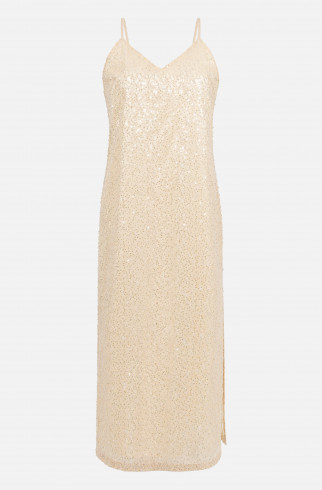 Платье-комбинация с вышивкой , Бежевый, арт. FR26NY1DR12EMW200BG купить в интернет-магазине