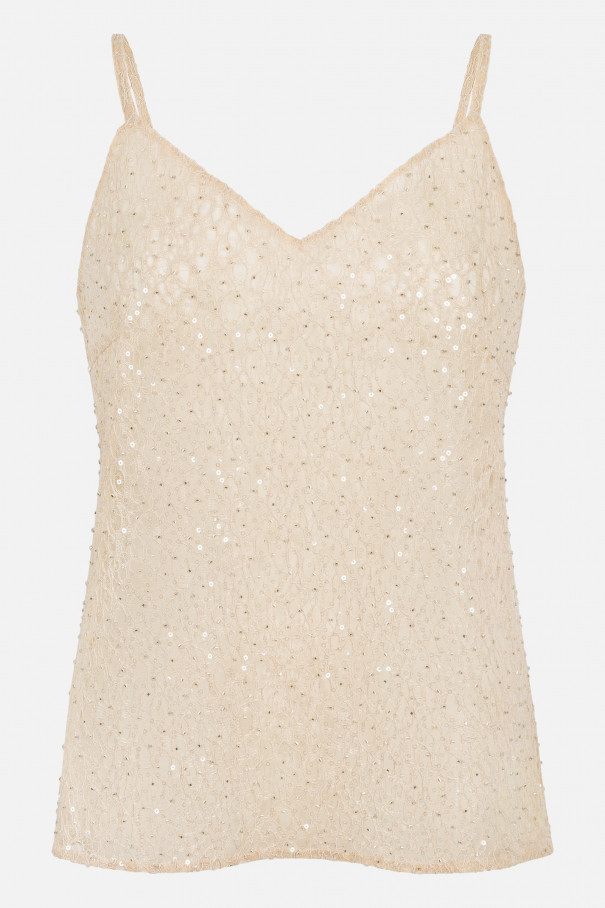 Топ с вышивкой , бежевый, арт. FR26NY1TP60SQW200BG купить в интернет-магазине