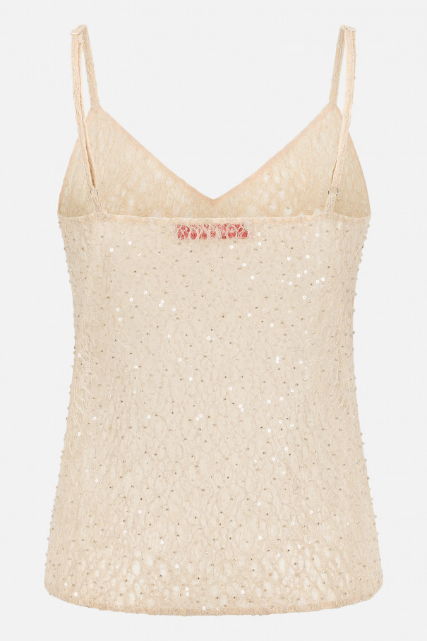 Топ с вышивкой , бежевый, арт. FR26NY1TP60SQW200BG купить в интернет-магазине