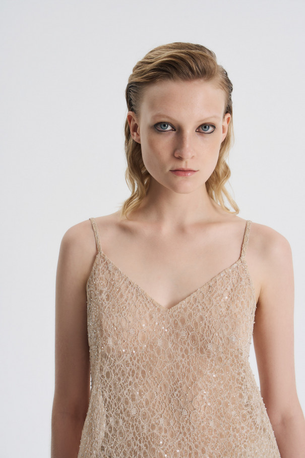 Топ с вышивкой , бежевый, арт. FR26NY1TP60SQW200BG купить в интернет-магазине