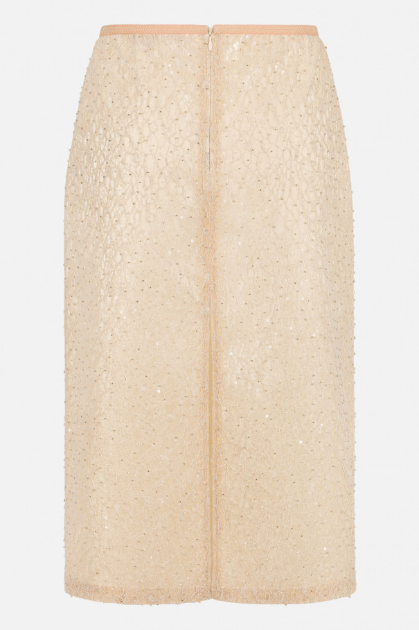 Юбка-миди с вышивкой , бежевый, арт. FR26NY1SK12SQW200BG купить в интернет-магазине