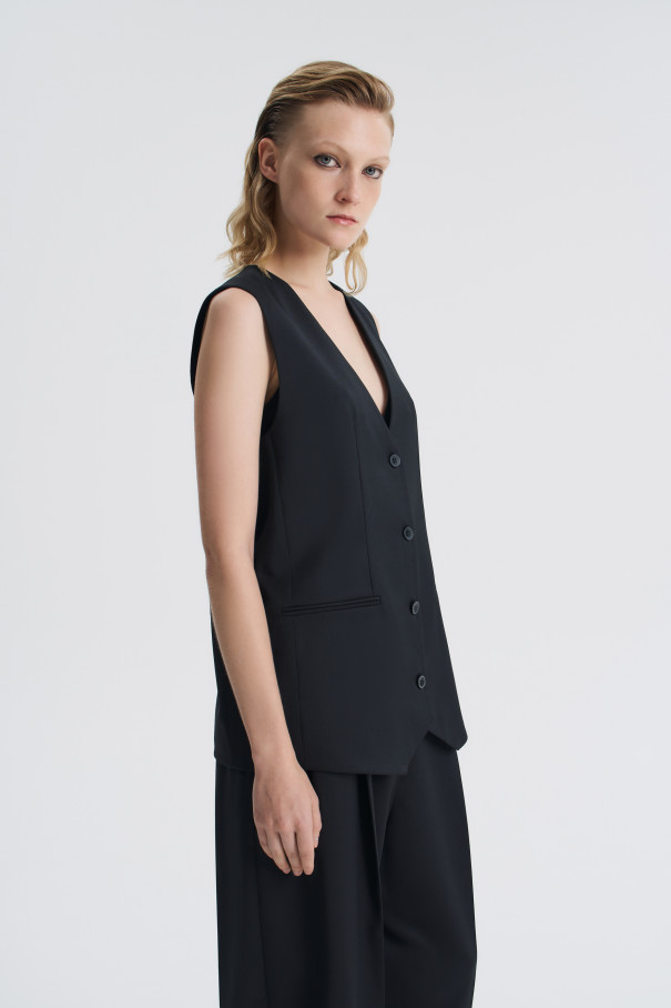 Жилет оверсайз , черный, арт. FR26NY1VS40PCW210BL купить в интернет-магазине