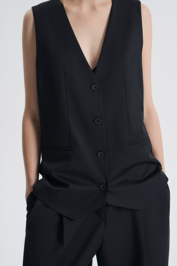 Жилет оверсайз , черный, арт. FR26NY1VS40PCW210BL купить в интернет-магазине