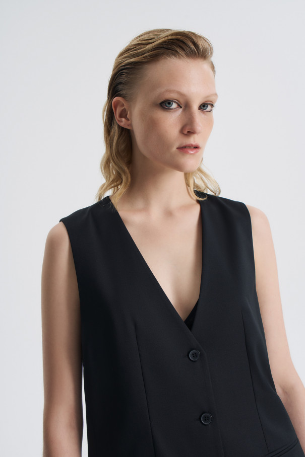 Жилет оверсайз , черный, арт. FR26NY1VS40PCW210BL купить в интернет-магазине