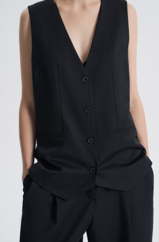 Жилет оверсайз , Черный, арт. FR26NY1VS40PCW210BL купить в интернет-магазине
